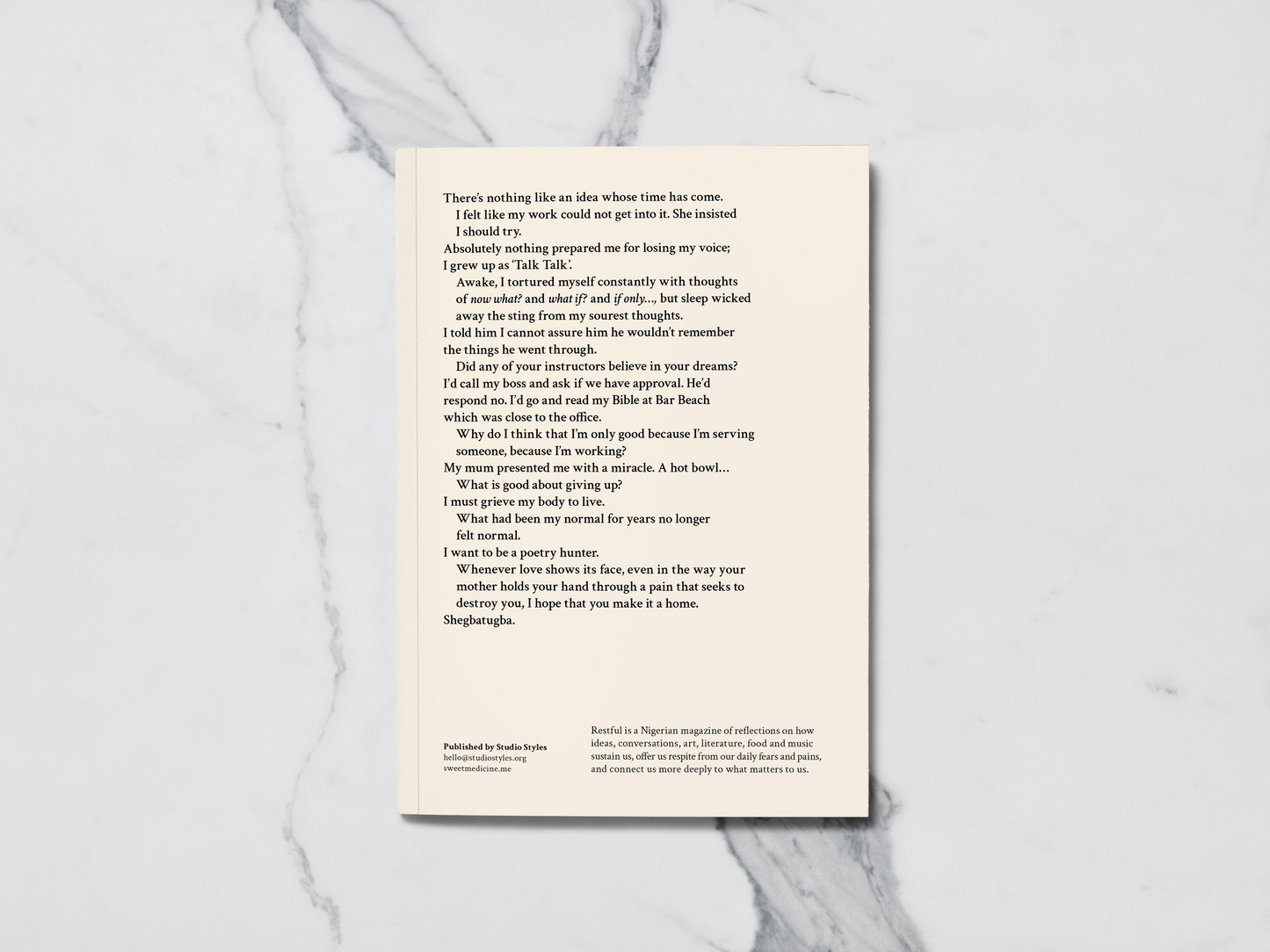 Restful anthology (print)
